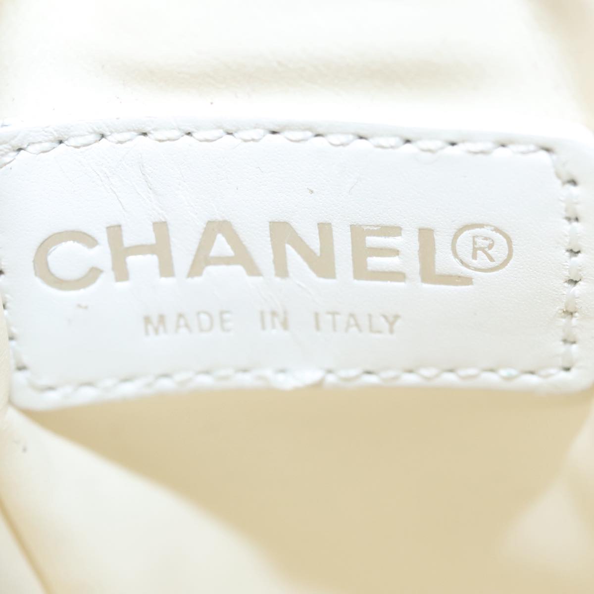 CHANEL Chain Bycy Tote Bag Canvas Plastic Black Clear Silver CC am7247