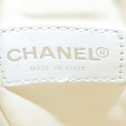CHANEL Chain Bycy Tote Bag Canvas Plastic Black Clear Silver CC am7247