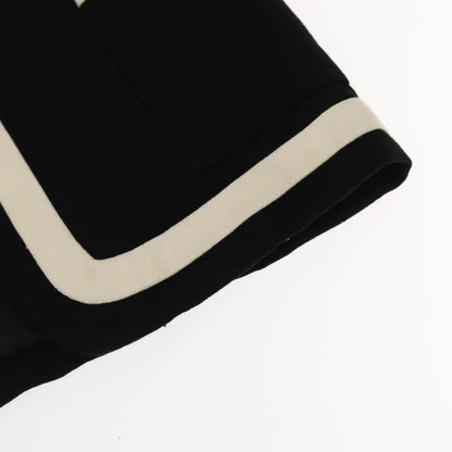 CHANEL Setup Skirt Jacket Cotton 34 Black White CC am7406