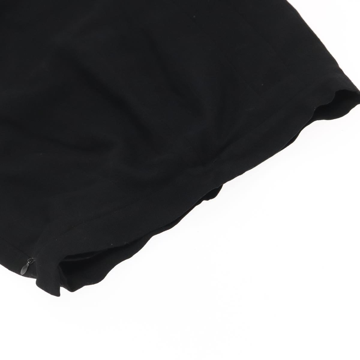 CHANEL Setup Skirt Jacket Cotton 34 Black White CC am7406