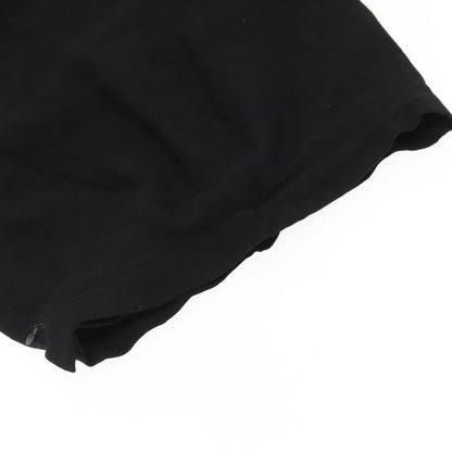 CHANEL Setup Skirt Jacket Cotton 34 Black White CC am7406