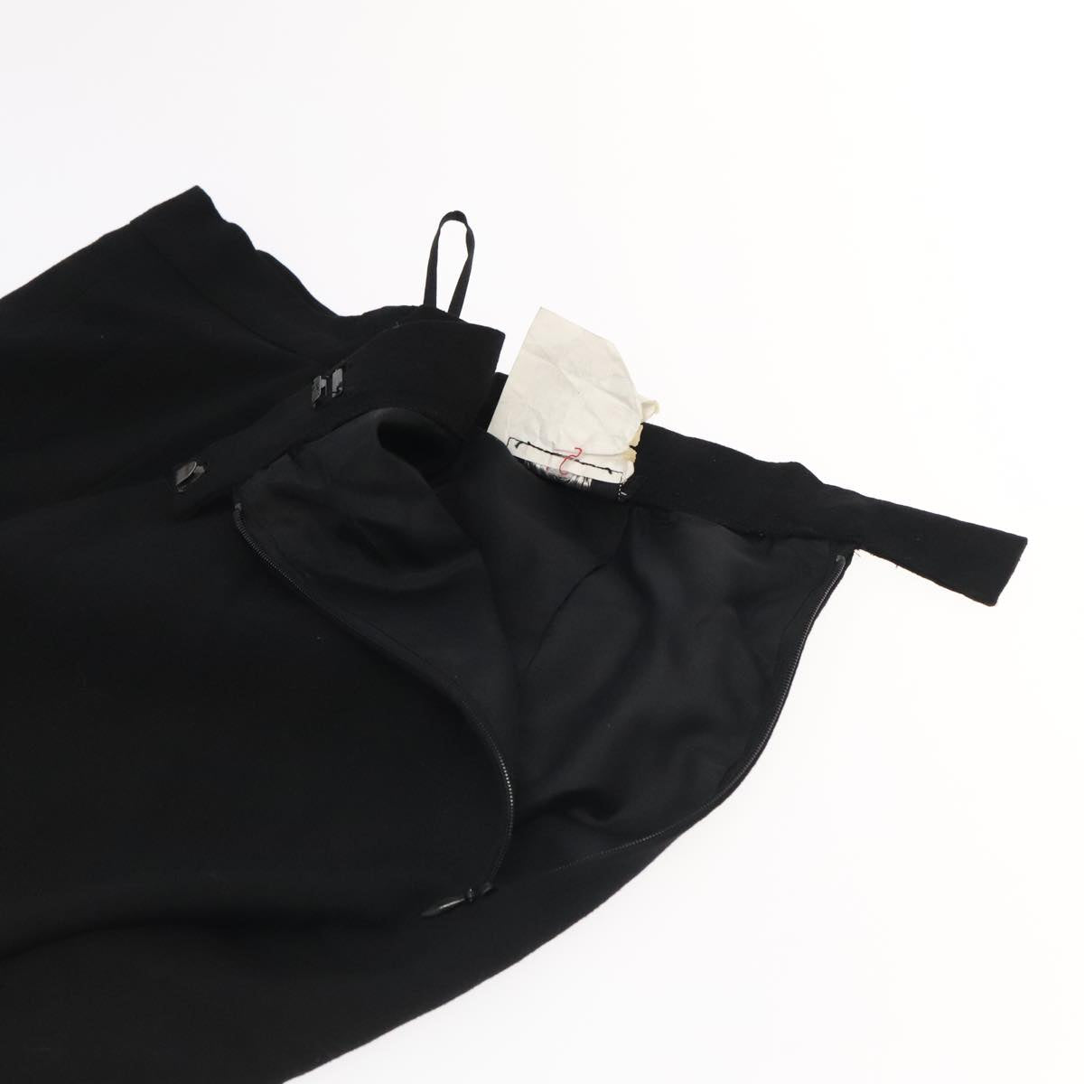 CHANEL Setup Skirt Jacket Cotton 34 Black White CC am7406