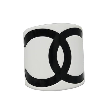 CHANEL Bangle COCO Mark plastic White Black CC am7441