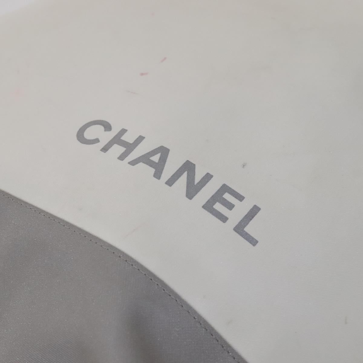 CHANEL Tote Bag Vinyl White CC am7602