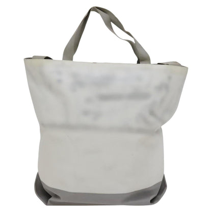 CHANEL Tote Bag Vinyl White CC am7602