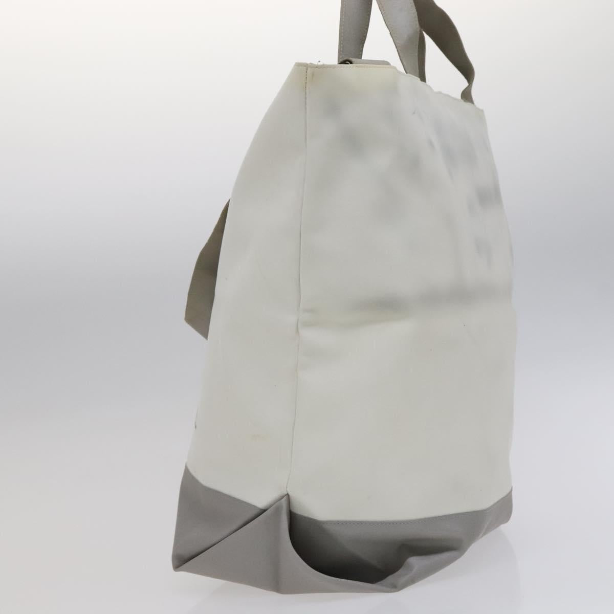 CHANEL Tote Bag Vinyl White CC am7602