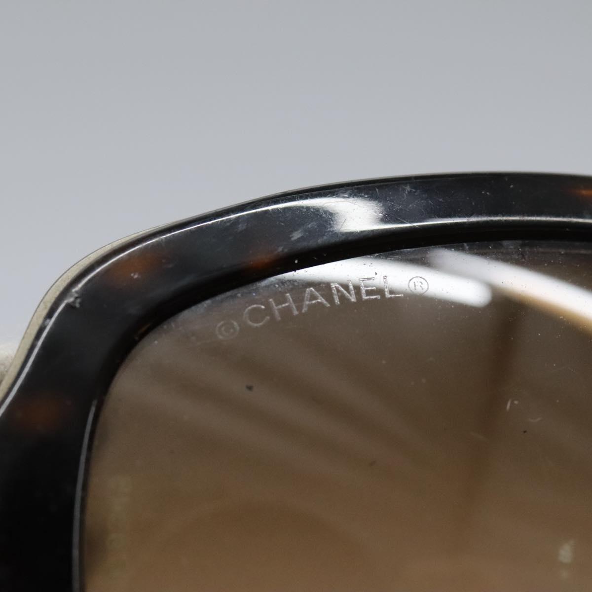 CHANEL Sunglasses plastic Brown CC am7632