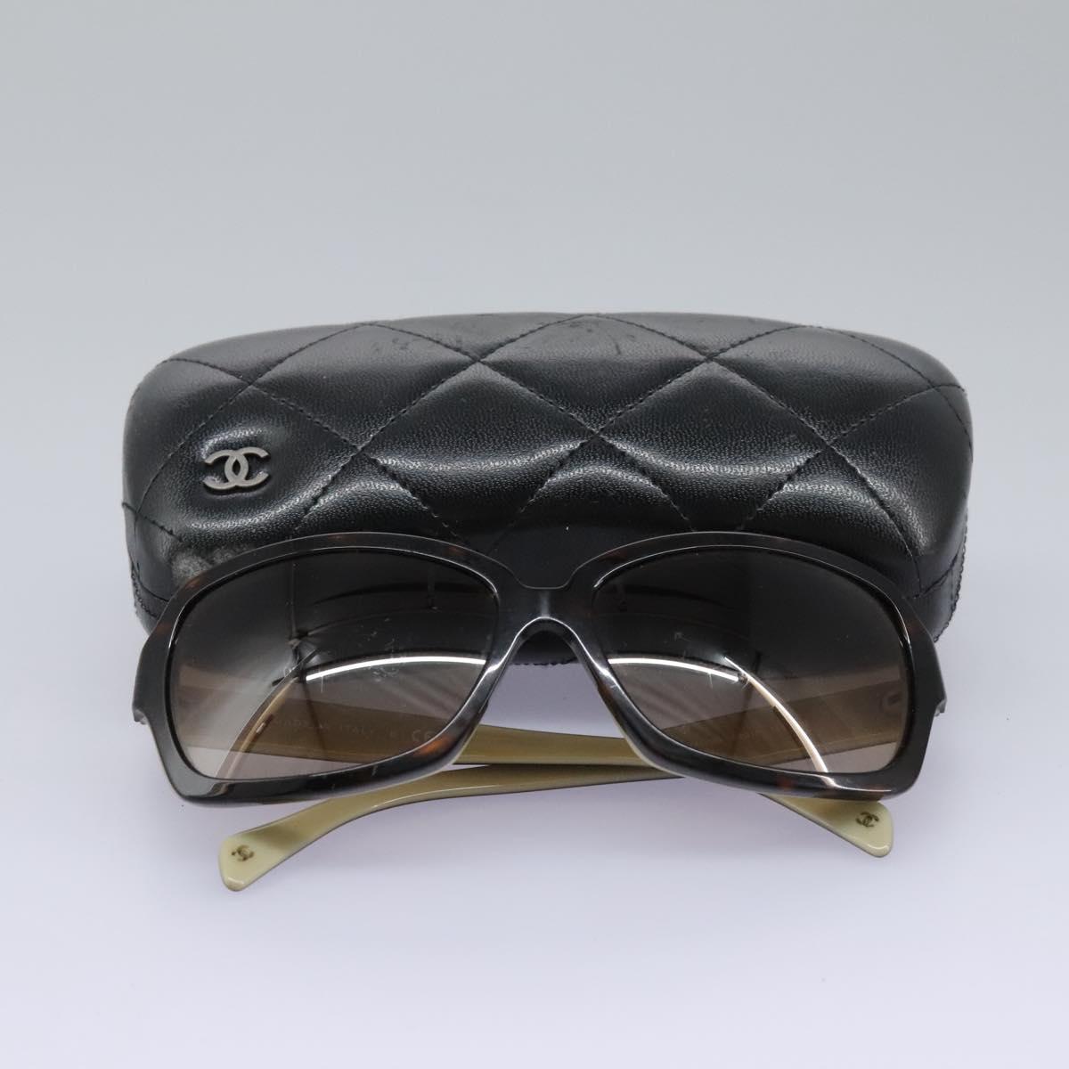 CHANEL Sunglasses plastic Brown CC am7632