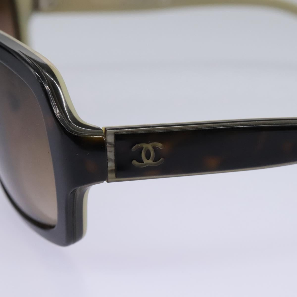 CHANEL Sunglasses plastic Brown CC am7632