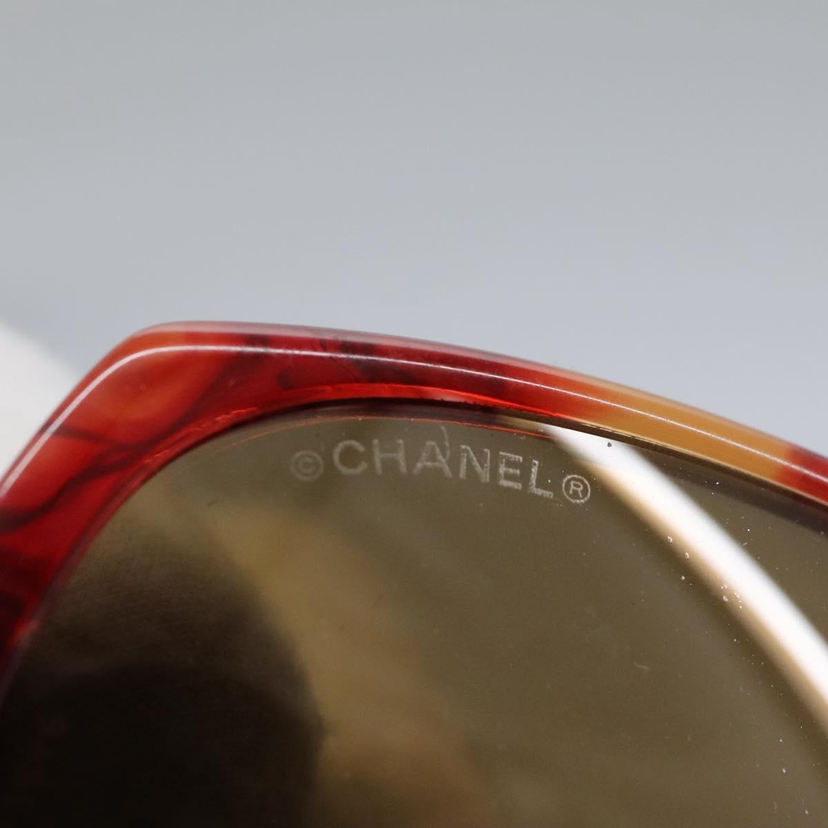 CHANEL Sunglasses plastic Red CC am7643