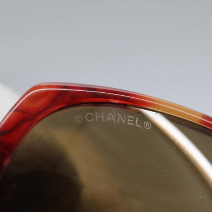 CHANEL Sunglasses plastic Red CC am7643