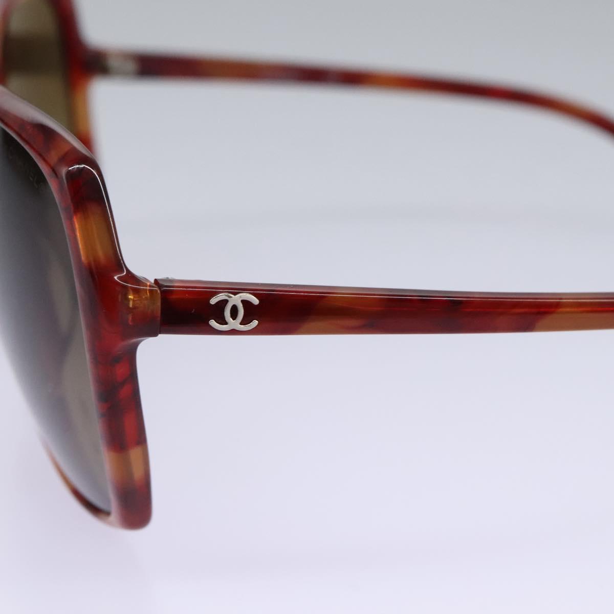 CHANEL Sunglasses plastic Red CC am7643