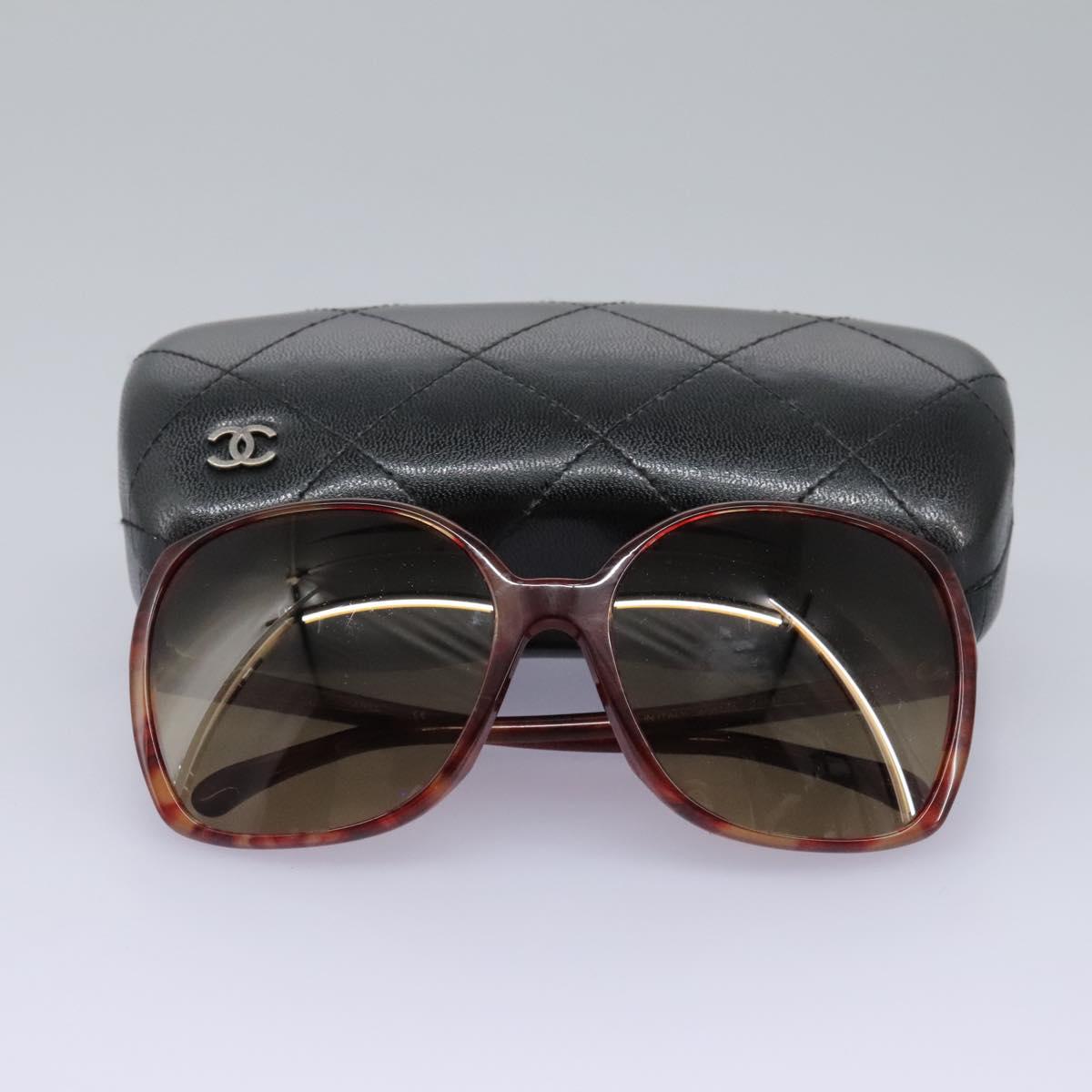 CHANEL Sunglasses plastic Red CC am7643