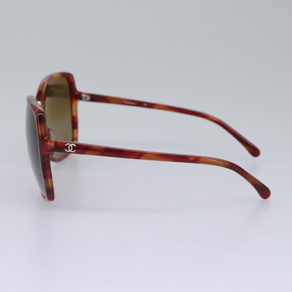CHANEL Sunglasses plastic Red CC am7643