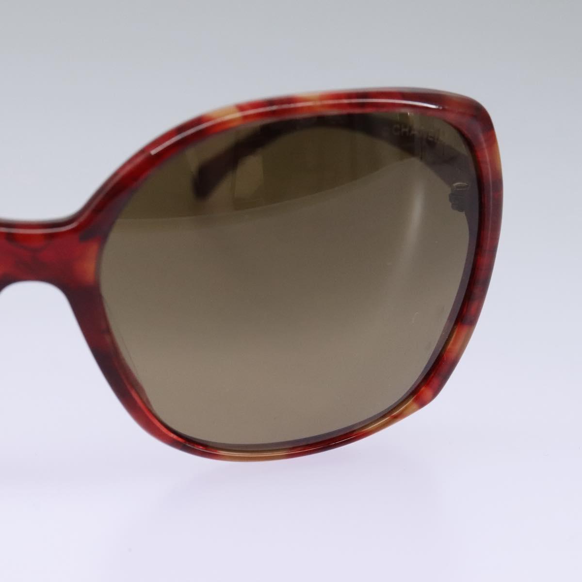 CHANEL Sunglasses plastic Red CC am7643
