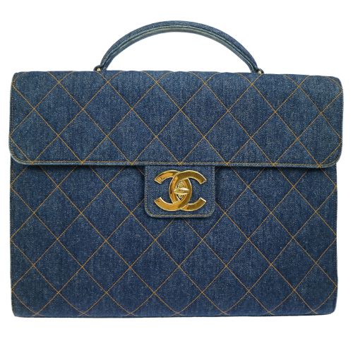 CHANEL 1996-1997 Denim Briefcase