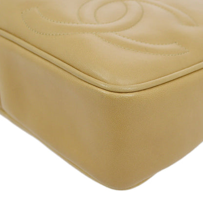 CHANEL 1994-1996 Triple CC Camera Bag Small Beige Lambskin