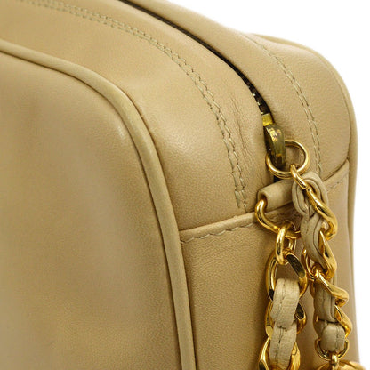 CHANEL 1994-1996 Triple CC Camera Bag Small Beige Lambskin