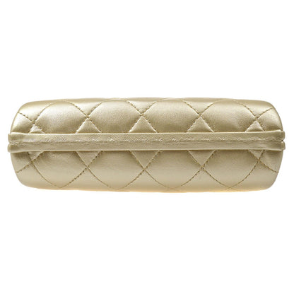 CHANEL 1996-1997 Gold Lambskin Faux Tortoiseshell Kisslock Evening Bag