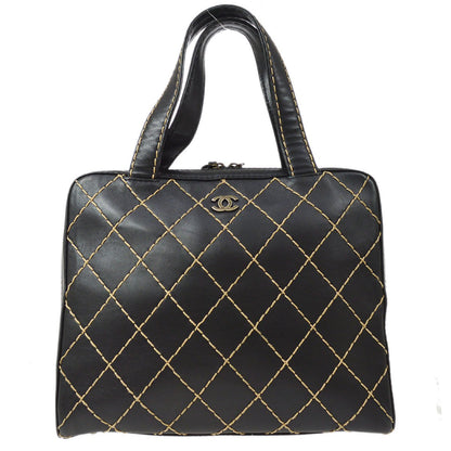 CHANEL 2000-2001 Black Calfskin Wild Stitch Handbag