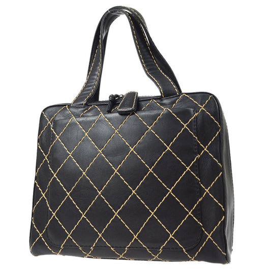 CHANEL 2000-2001 Black Calfskin Wild Stitch Handbag