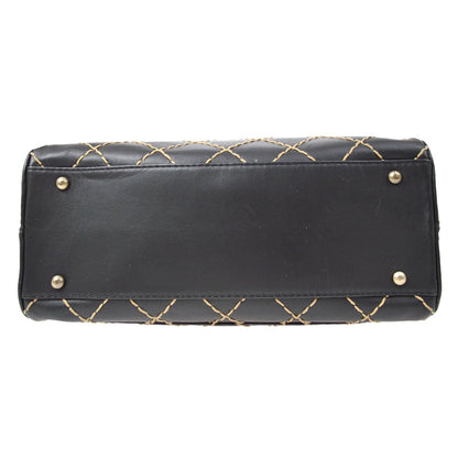 CHANEL 2000-2001 Black Calfskin Wild Stitch Handbag