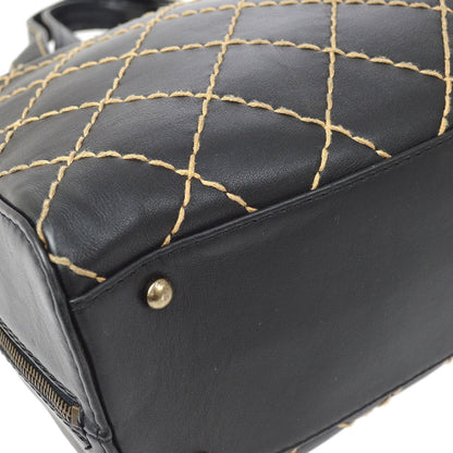CHANEL 2000-2001 Black Calfskin Wild Stitch Handbag