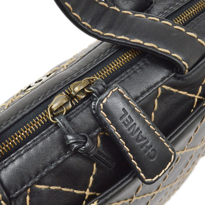 CHANEL 2000-2001 Black Calfskin Wild Stitch Handbag