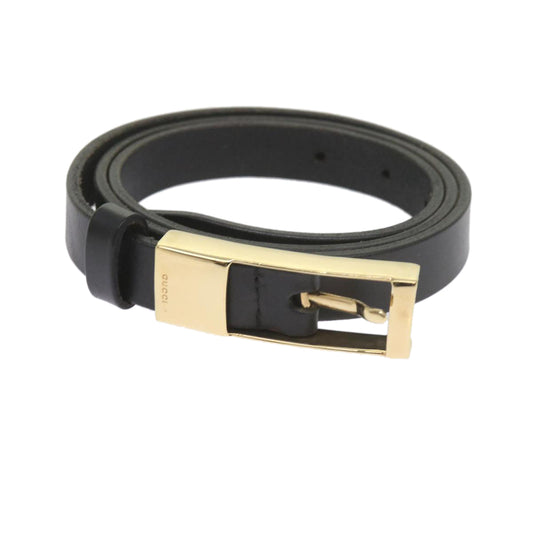 GUCCI Belt Leather 35.4""-37.4"" Black  ar10497