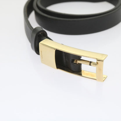 GUCCI Belt Leather 35.4""-37.4"" Black  ar10497