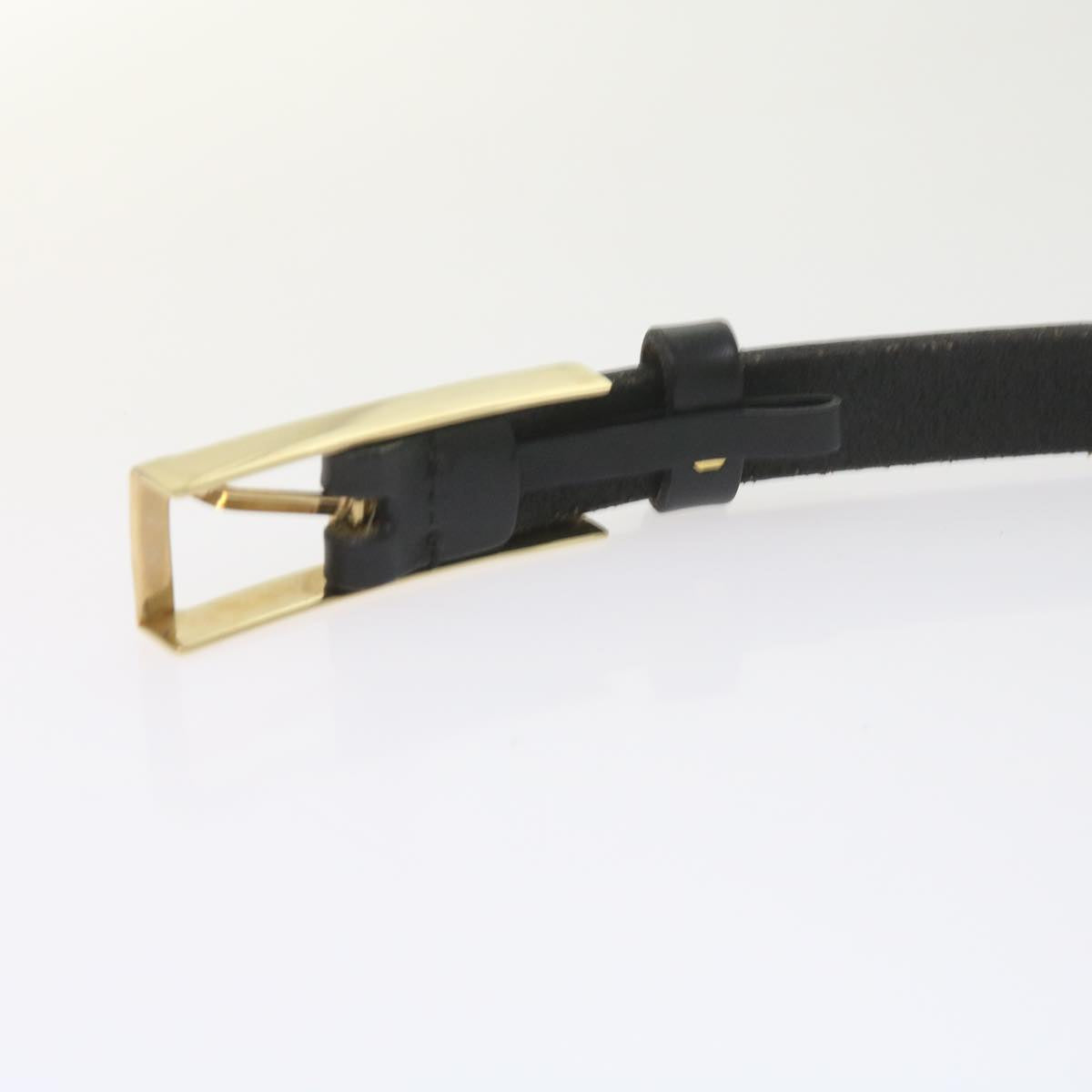 GUCCI Belt Leather 35.4""-37.4"" Black  ar10497