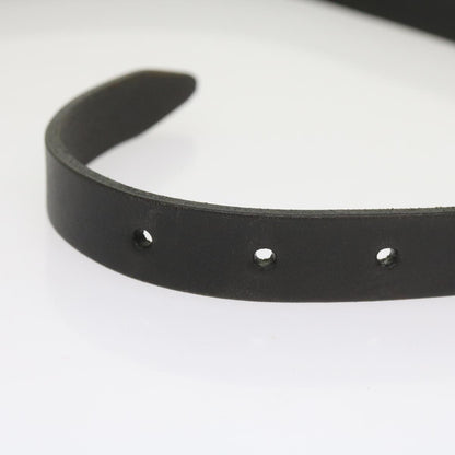 GUCCI Belt Leather 35.4""-37.4"" Black  ar10497