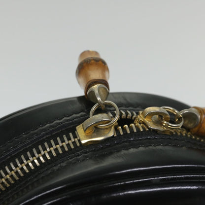 GUCCI Bamboo Shoulder Bag Patent leather Black 003 3444 0027  ar10549B