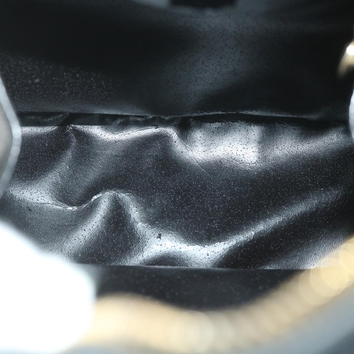 GUCCI Bamboo Shoulder Bag Patent leather Black 003 3444 0027  ar10549B