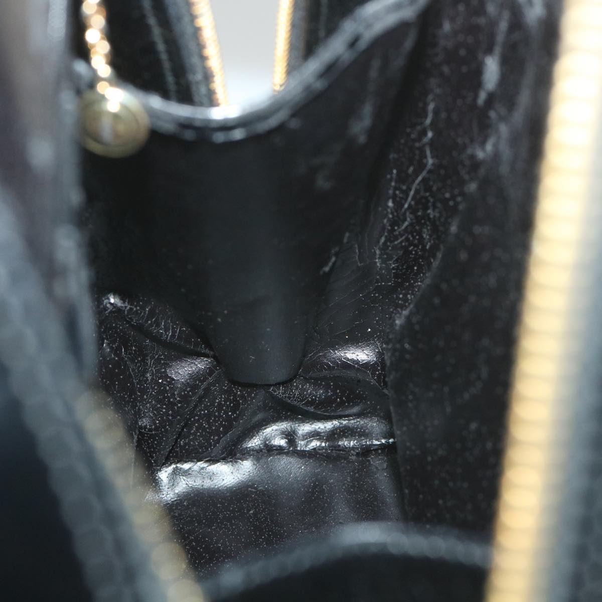 GUCCI Bamboo Shoulder Bag Patent leather Black 003 3444 0027  ar10549B