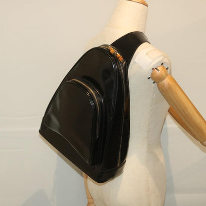 GUCCI Bamboo Shoulder Bag Patent leather Black 003 3444 0027  ar10549B