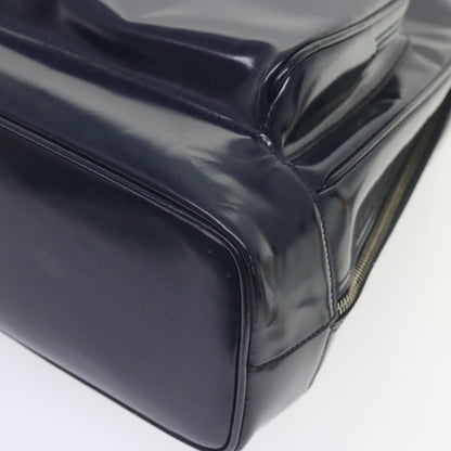 GUCCI Bamboo Body Bag Patent leather Navy  ar10595B