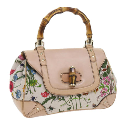 GUCCI Bamboo Hand Bag Canvas Multicolor 137351  ar10633B