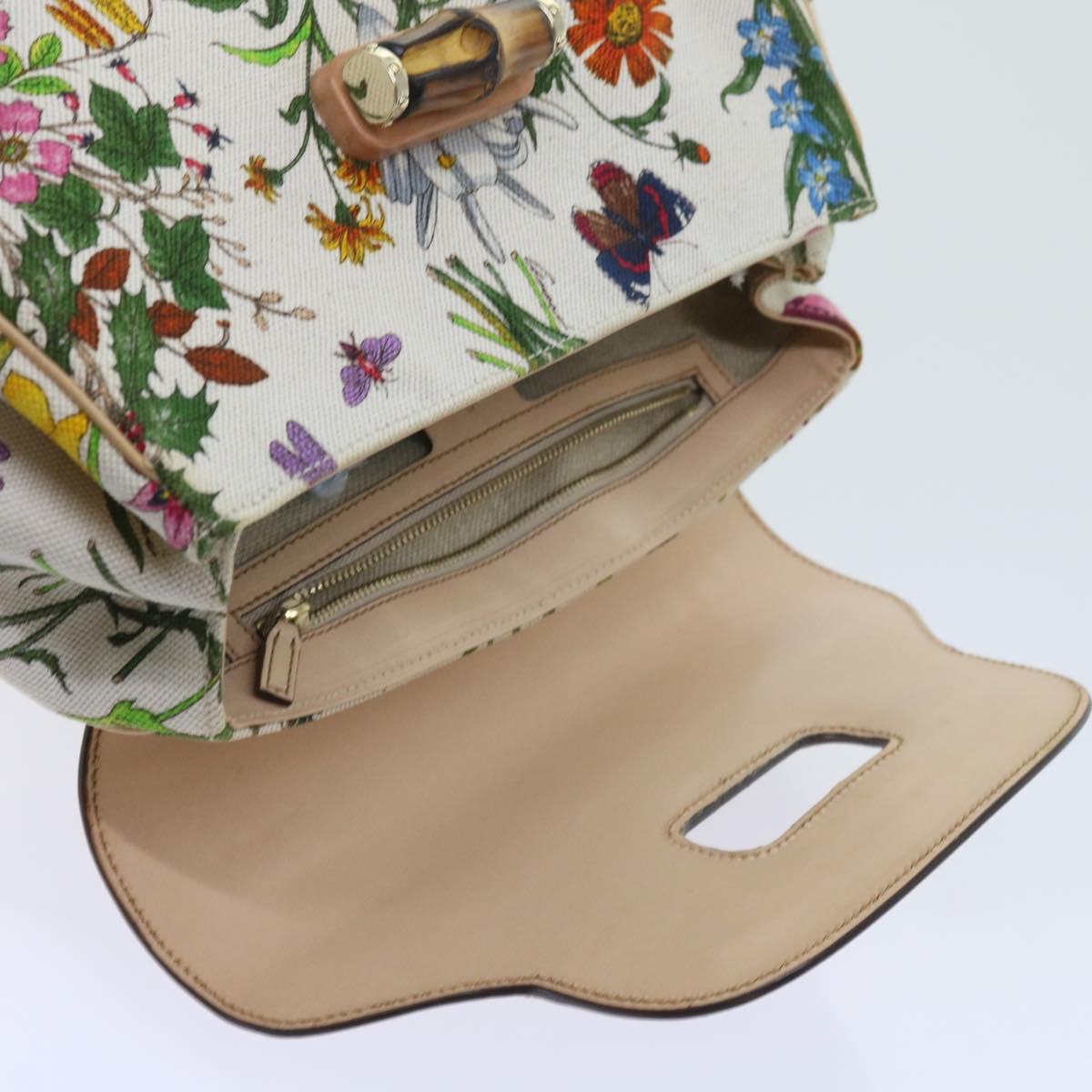 GUCCI Bamboo Hand Bag Canvas Multicolor 137351  ar10633B