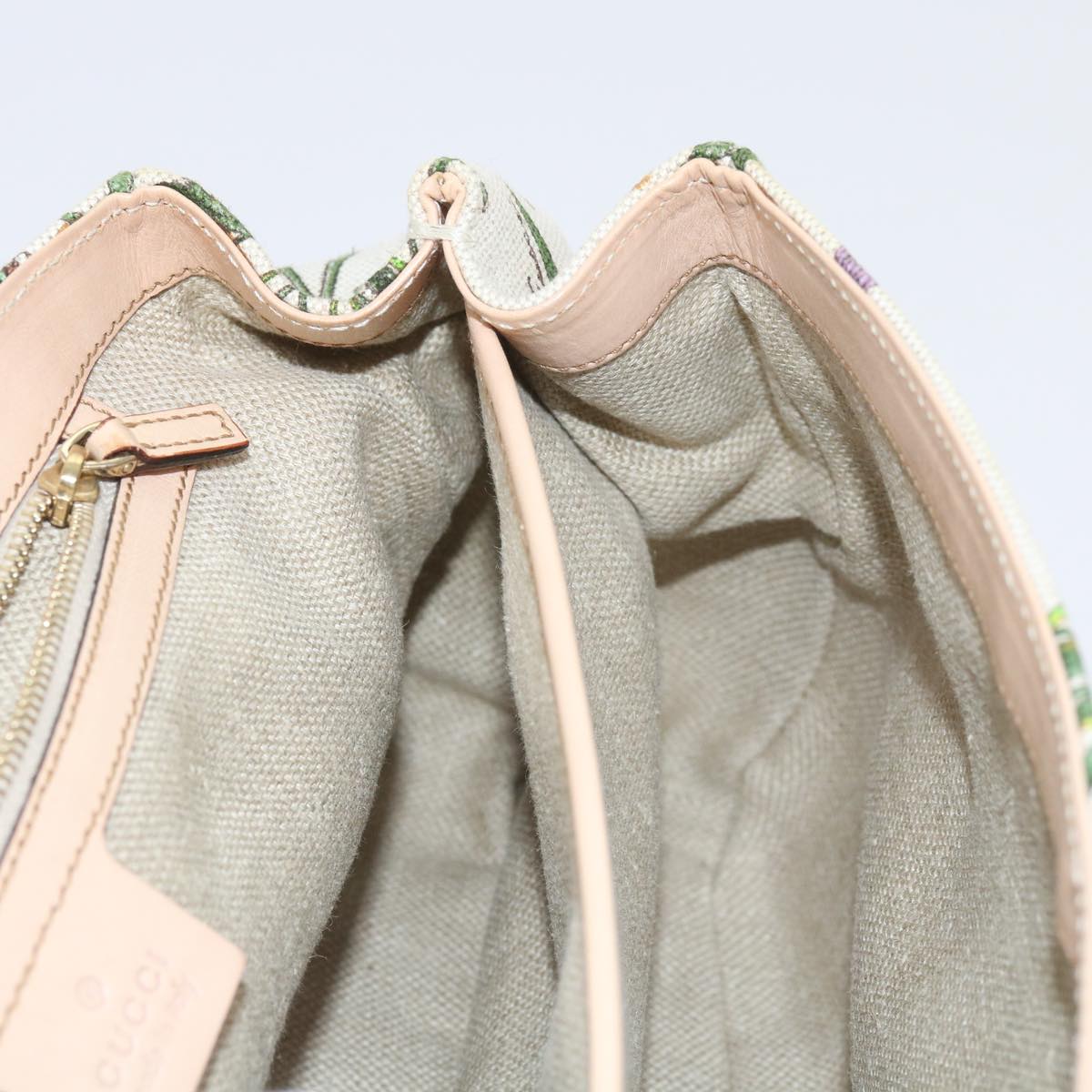 GUCCI Bamboo Hand Bag Canvas Multicolor 137351  ar10633B