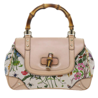 GUCCI Bamboo Hand Bag Canvas Multicolor 137351  ar10633B