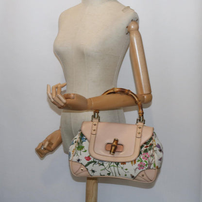 GUCCI Bamboo Hand Bag Canvas Multicolor 137351  ar10633B