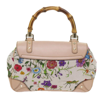 GUCCI Bamboo Hand Bag Canvas Multicolor 137351  ar10633B