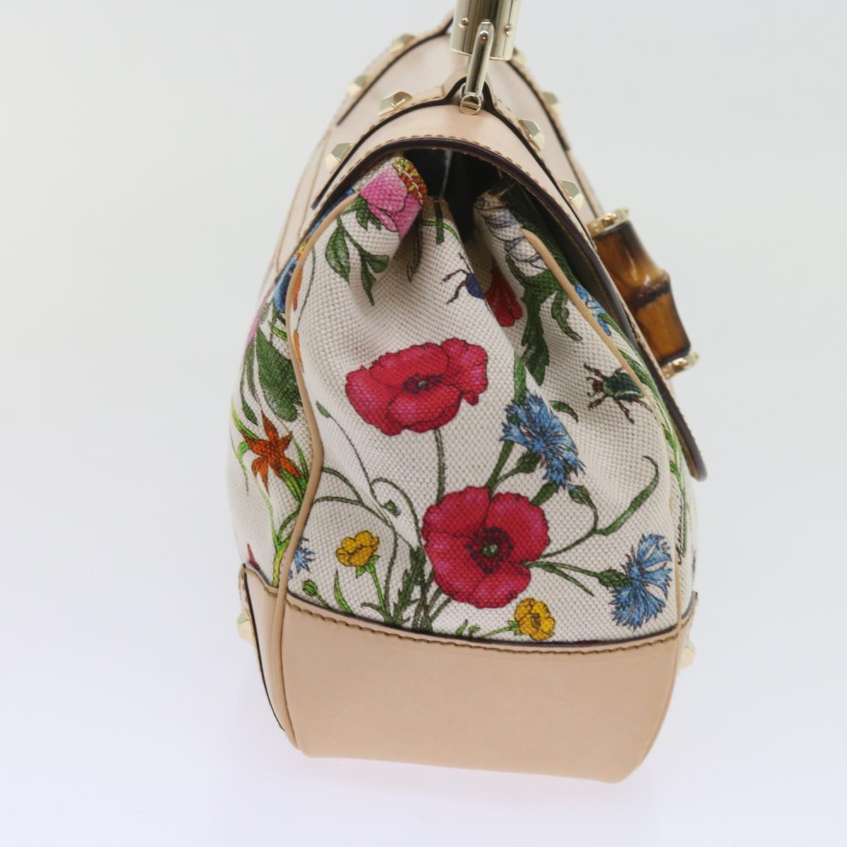 GUCCI Bamboo Hand Bag Canvas Multicolor 137351  ar10633B
