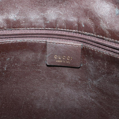 GUCCI Bamboo Shoulder Bag Leather Brown  ar10677
