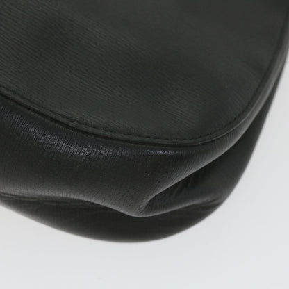 GUCCI Bamboo Shoulder Bag Leather Black  ar10691