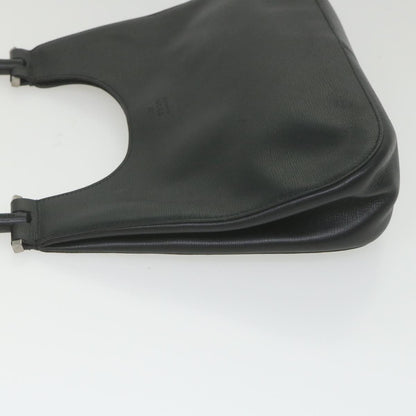 GUCCI Bamboo Shoulder Bag Leather Black  ar10691