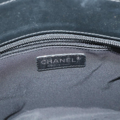 CHANEL Paris Biarritz Tote PM Tote Bag Coated Canvas Black CC ar10719