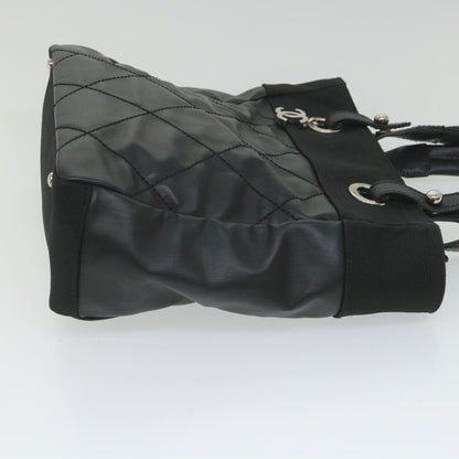 CHANEL Paris Biarritz Tote PM Tote Bag Coated Canvas Black CC ar10719