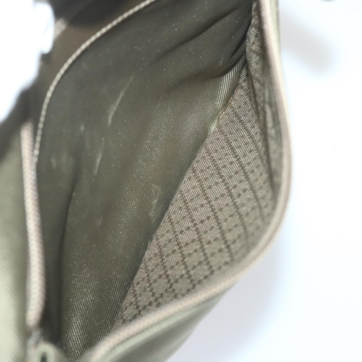 GUCCI Bamboo Shoulder Bag Nylon Khaki 000 0509 200159  ar10785